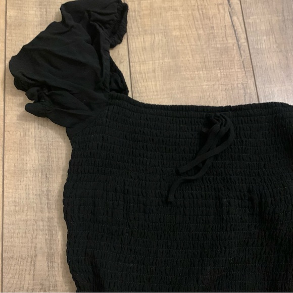 Aritzia Smocked Blouse, Black - Picture 3 of 6